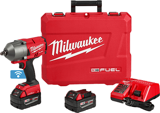 Includes Two Batteries MILWAUKEE ELECTRIC TOOL 2659-22 2490398 M18 1/2 Compact Impact Wrench with Pin Detent Kit